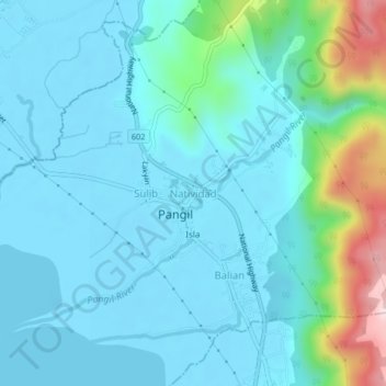 Natividad topographic map, elevation, terrain