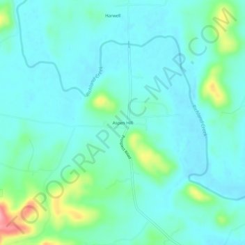 Aspen Hill topographic map, elevation, terrain