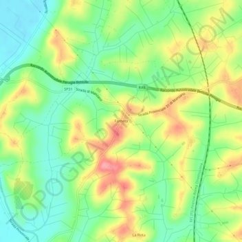 Farneta topographic map, elevation, terrain