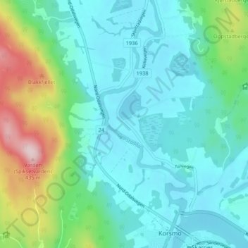 Nust topographic map, elevation, terrain