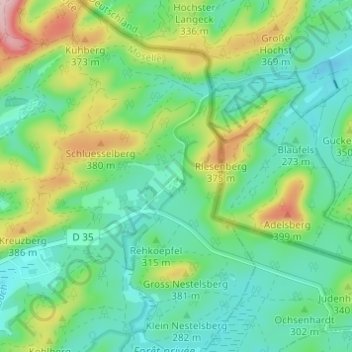 Bremendell topographic map, elevation, terrain
