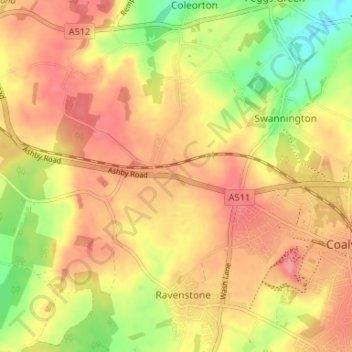Sinope topographic map, elevation, terrain