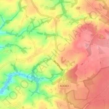 Cross Lanes topographic map, elevation, terrain