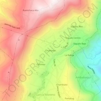 Chumaqui topographic map, elevation, terrain