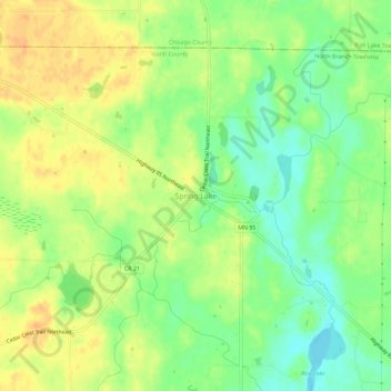 Spring Lake topographic map, elevation, terrain