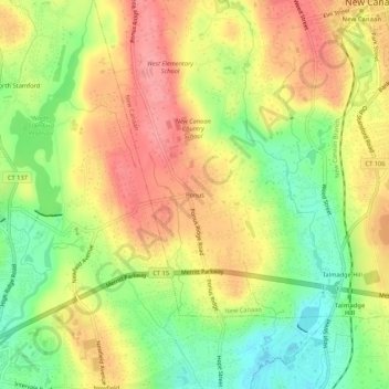 Ponus topographic map, elevation, terrain