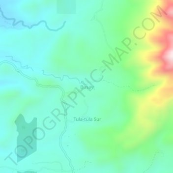 Busay topographic map, elevation, terrain