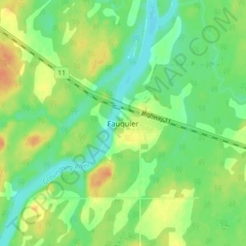 Fauquier topographic map, elevation, terrain