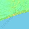 Puri topographic map, elevation, terrain