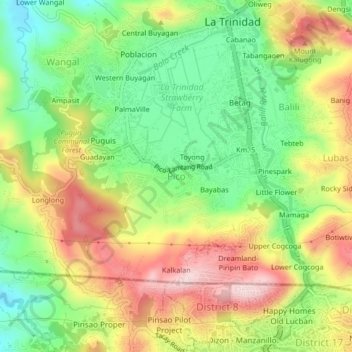 Pico topographic map, elevation, terrain