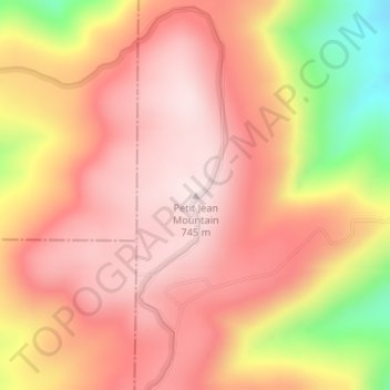 Petit Jean Mountain topographic map, elevation, terrain