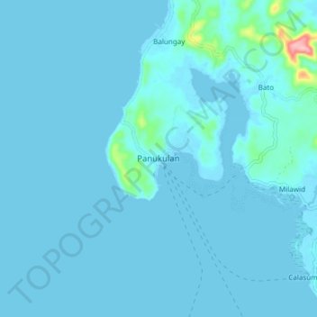 Panukulan topographic map, elevation, terrain