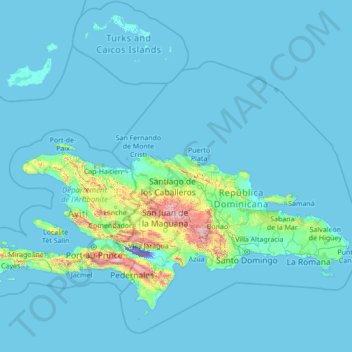 Valverde topographic map, elevation, terrain