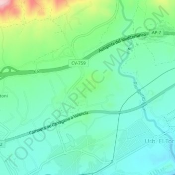 San Vicent topographic map, elevation, terrain