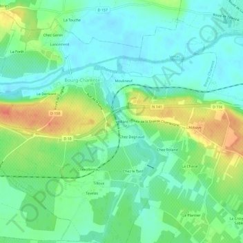 Veillard topographic map, elevation, terrain