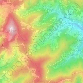 La Triche topographic map, elevation, terrain