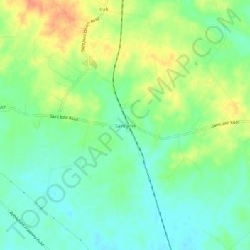 Saint John topographic map, elevation, terrain