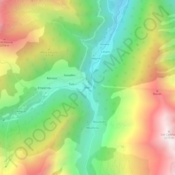 Marc topographic map, elevation, terrain