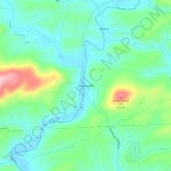 Greenawald topographic map, elevation, terrain