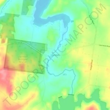 Lauriston topographic map, elevation, terrain