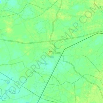 Vaso topographic map, elevation, terrain