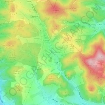 Sulz im Wienerwald topographic map, elevation, terrain