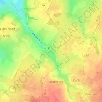 Manoir de la Rivière topographic map, elevation, terrain
