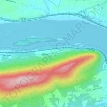 Perdix topographic map, elevation, terrain
