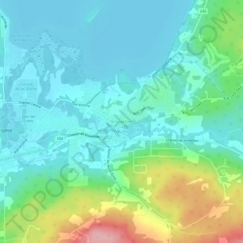 Knowlton topographic map, elevation, terrain