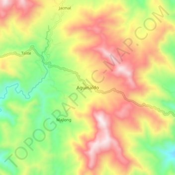 Aguinaldo topographic map, elevation, terrain