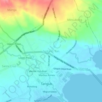 Isidro D. Tan topographic map, elevation, terrain