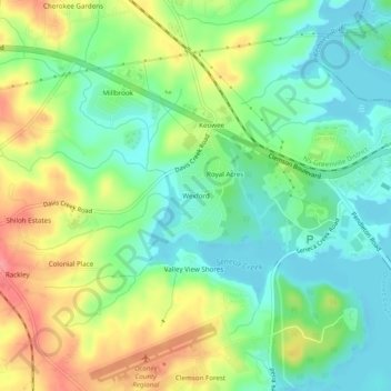 Wexford topographic map, elevation, terrain