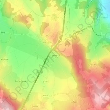 Volviges topographic map, elevation, terrain
