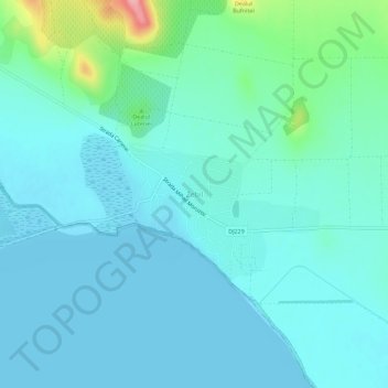 Zebil topographic map, elevation, terrain