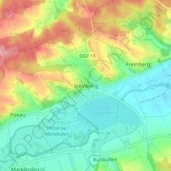 Steinberg topographic map, elevation, terrain