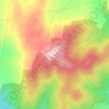 Mount Lambie topographic map, elevation, terrain