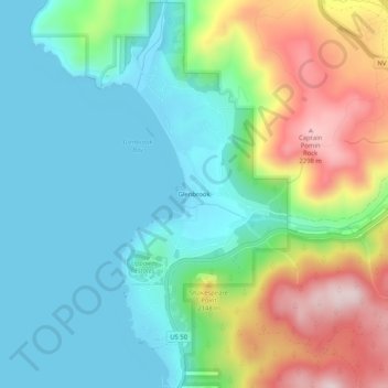 Glenbrook topographic map, elevation, terrain