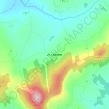Askamore topographic map, elevation, terrain