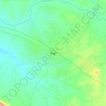 Kuje topographic map, elevation, terrain