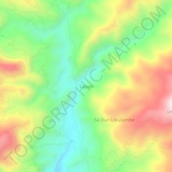 Sapan topographic map, elevation, terrain