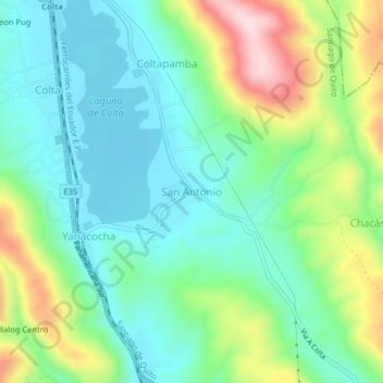 San Antonio topographic map, elevation, terrain