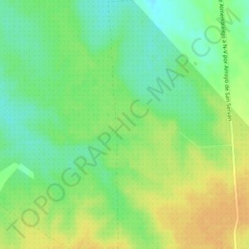 Cora de Arriba topographic map, elevation, terrain