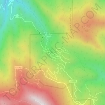 Blue Valley topographic map, elevation, terrain
