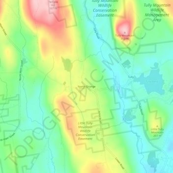 North Orange topographic map, elevation, terrain