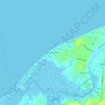 North Dennis topographic map, elevation, terrain