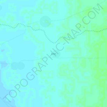 Loas topographic map, elevation, terrain