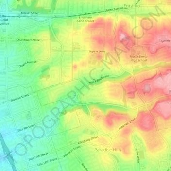 Alta Vista topographic map, elevation, terrain