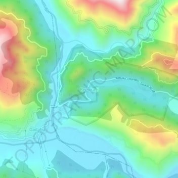 Renuka Ji topographic map, elevation, terrain