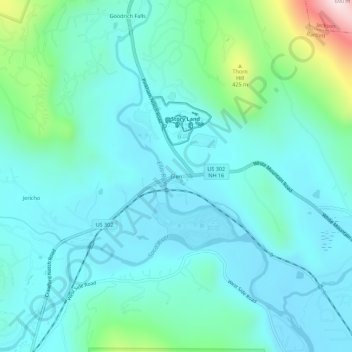 Glen topographic map, elevation, terrain