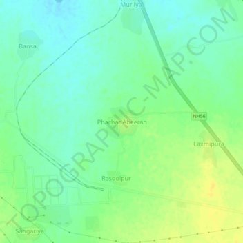 Phachar Aheeran topographic map, elevation, terrain